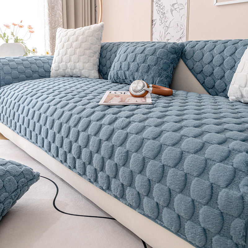Winter Thickened Fleece Simple Modern Non-slip Sofa Cover