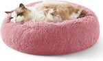 Load image into Gallery viewer, Indoor Solid Color Non-slip Round Fluffy Plush Pet Bed
