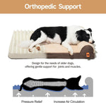 Load image into Gallery viewer, MEWOOFUN Orthopedic Dog Bed For Medium Dogs - Egg Crate Foam Sofa With Waterproof Lining &amp; Anti-Slip Bottom, Washable Removable Cover Brown, Large
