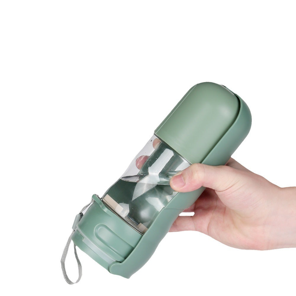 New pet outdoor tableware folding portable dog drinking cup split type dog food integrated water fountain pet products