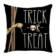 Ghost Pumpkin Halloween Black Throw Pillow Cover, 18 X 18 Inch Holiday Farmhouse Cushion Case Decoration For Sofa Couch