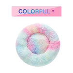 Load image into Gallery viewer, Fluffy Donut Dog Bed  Warm Soft Long Plush Pet Cushion Dog House Cat  Bed Washable Pet Sofa Mat Calming Samll Large Dog Beds
