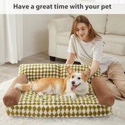Cat Couch Bed And Dog Couch Bed Pet Couch Bed For Small Pet Cute Dog Sofa Bed Cat Sofa Pet Sofa With Non-Slip Bottom Checkered Dog Bed With Washable Cover