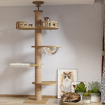 Load image into Gallery viewer, Solid Wood Column Cat Climbing Frame Toy
