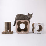Load image into Gallery viewer, Plumeria Cat Scratching Board Combination Corrugated Tunnel Cat Toy
