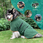 Load image into Gallery viewer, Pet Bathrobe Fast Drying Towel Microfiber Absorbent Soft Bath Robe Adjustable Towel Grooming Coat For Small Medium Large Dog
