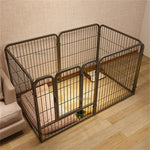 Load image into Gallery viewer, Modern Simple Wrought Iron Pet Fence Dog Cage Small And Medium Size Dog Teddy Corgi Isolation Door Indoor Guardrail Fence Kennel
