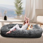 Load image into Gallery viewer, Queen Bed Pet Plush Sofa For Owner And Dog
