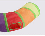 Load image into Gallery viewer, Rainbow S-shaped Cat Tunnel Self-hey Educational Cat Toy Collapsible Cat Tunnel
