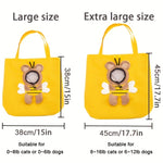 Load image into Gallery viewer, Little Bee Design Cat Dog Carrier Bags Portable Breathable Bag Soft Pet Carriers With Safety Zippers Outgoing Travel Pets Handbag
