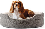 Load image into Gallery viewer, Mewoo Washable Pet Bed For Small Dogs &amp; Cats - 23x23x7 Inch Orthopedic Dog Bed With Non-Slip Bottom, Plush Round Bed For Puppies &amp; Indoor Kittens, Grey
