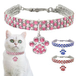 Load image into Gallery viewer, Pet Collar With Diamonds, Mixed-color Cat And Dog Supplies, Cat Claws, Elastic Cat And Dog Necklace Jewelry
