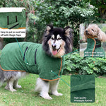 Load image into Gallery viewer, Pet Bathrobe Fast Drying Towel Microfiber Absorbent Soft Bath Robe Adjustable Towel Grooming Coat For Small Medium Large Dog
