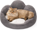 Load image into Gallery viewer, MEWOOFUN Cat Bed And Small Dog Bed, Fluffy Dog Bed Washable Cat Couch Bed, Cute Cat Bed For Indoor Cats, Flower Cat Sofa Bed With Non Slip Bottom, Pet Bed For Puppy And Kitten Grey, 23
