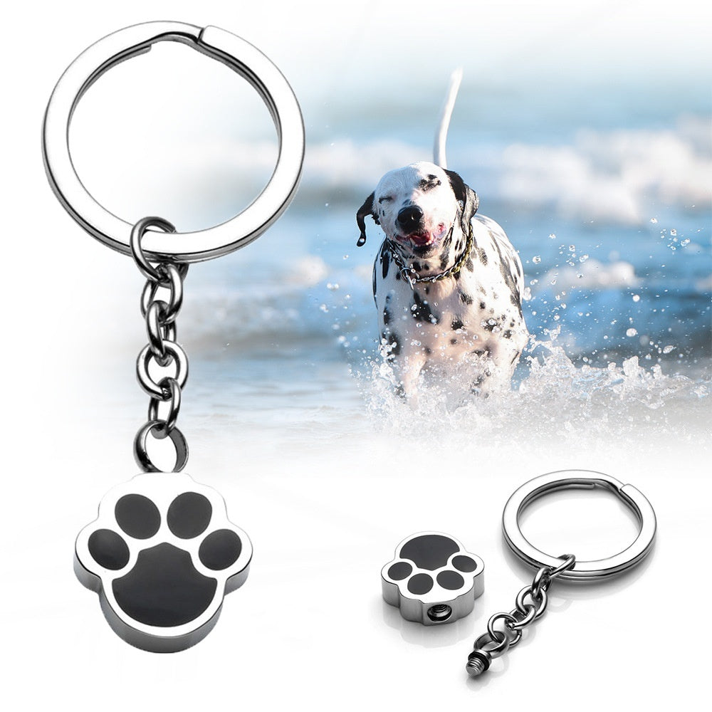 Dog paw can open urn pendant