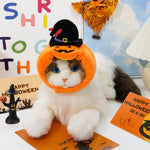 Load image into Gallery viewer, Pet Hat Halloween Funny Pumpkin Hat
