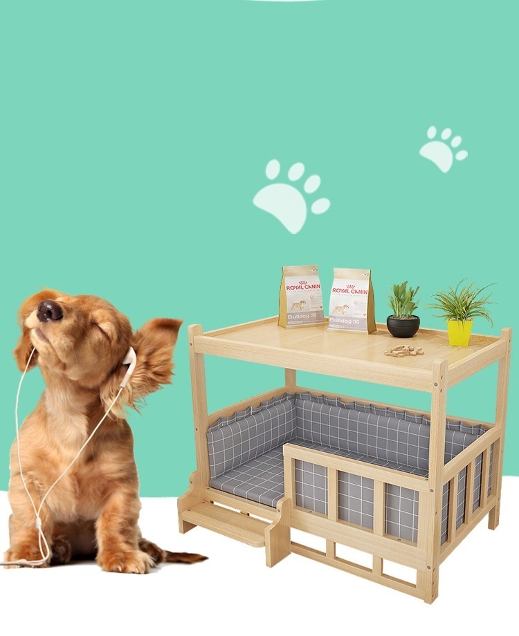 Nightstand integrated diy pet bed nest dog nest