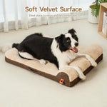 Load image into Gallery viewer, MEWOOFUN Orthopedic Dog Bed For Medium Dogs - Egg Crate Foam Sofa With Waterproof Lining &amp; Anti-Slip Bottom, Washable Removable Cover Brown, Large
