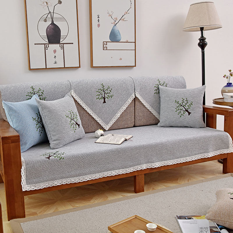 Four Seasons Fabric Cotton Linen Cushion Sofa Cover