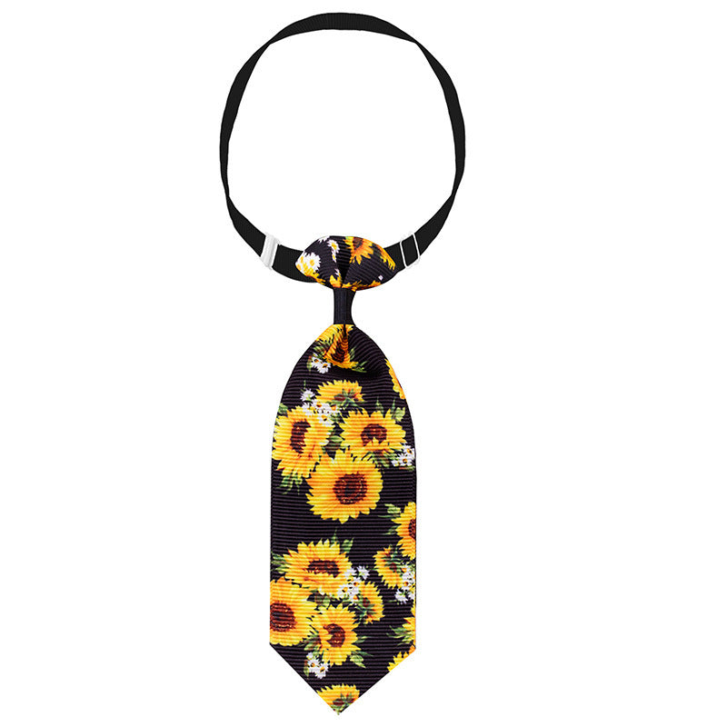 Sunflower pet tie summer collar decoration