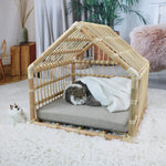 Load image into Gallery viewer, Rattan Cave For Cats And Small Dogs

