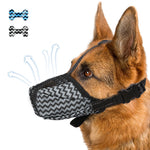 Load image into Gallery viewer, Dog Muzzle Air Mesh Breathable Muzzle For Medium Large Sized Dogs To Anti  Prevent Biting Barking Chewing Soft Basket Muzzle For German Shepherd Dog With Reflective  Adjustable Strap
