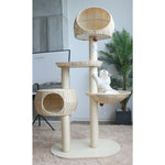 Load image into Gallery viewer, Integrated Multi Layer Solid Wood Cat Tree
