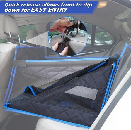 Large Dog Car Seat, Waterproof Fabric With Breathable Mesh, Car Dog Hammock, Dog Harness Dog Car Seat Cover