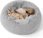 Load image into Gallery viewer, Indoor Solid Color Non-slip Round Fluffy Plush Pet Bed
