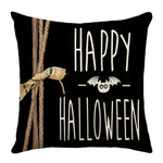 Load image into Gallery viewer, Ghost Pumpkin Halloween Black Throw Pillow Cover, 18 X 18 Inch Holiday Farmhouse Cushion Case Decoration For Sofa Couch
