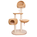 Load image into Gallery viewer, Integrated Multi Layer Solid Wood Cat Tree
