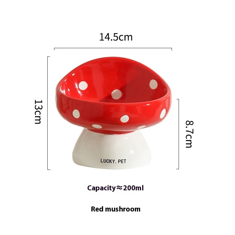 Cat Bowl Ceramic Oblique Mouth Protection Cervical Spine Drinking Bowl Grain