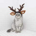 Load image into Gallery viewer, Cute Plush Pet Christmas Antler Headband
