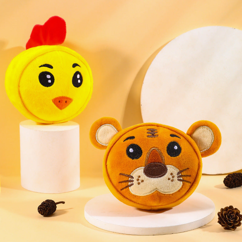 Pet vocal teething plush toys bite resistant teeth cleaning