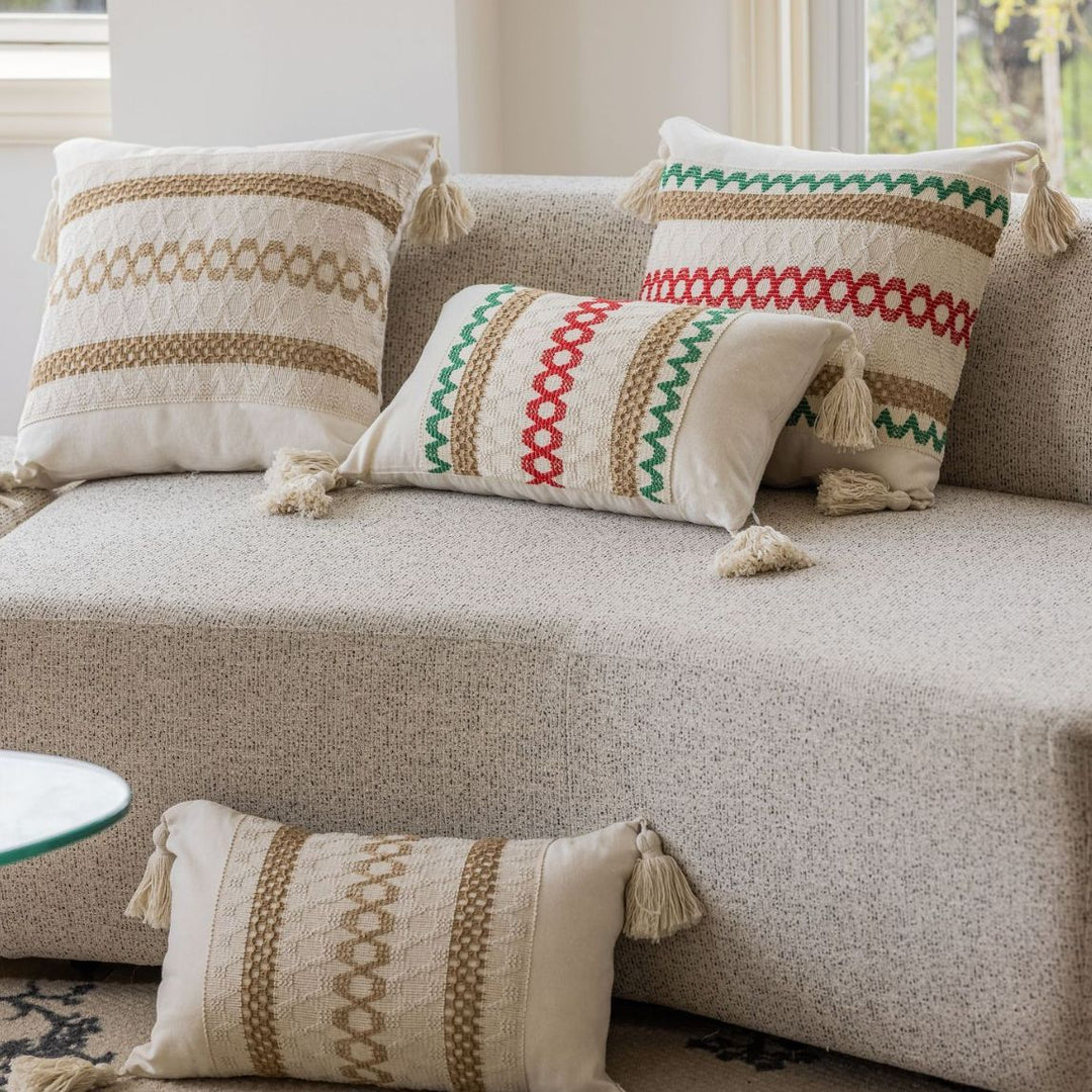 Jacquard Couch Pillow Bed Head Cushion Cover Without Core