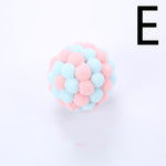 Load image into Gallery viewer, Cat Toy Colorful Plush Ball, Sounding Multi-color Rainbow Ball
