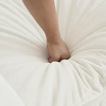 Load image into Gallery viewer, Mid-Century Modern Couch 3-Seater Sofa With 2 Armrest Pillows And 3 Toss Pillows, Couch For Living Room White Chenille
