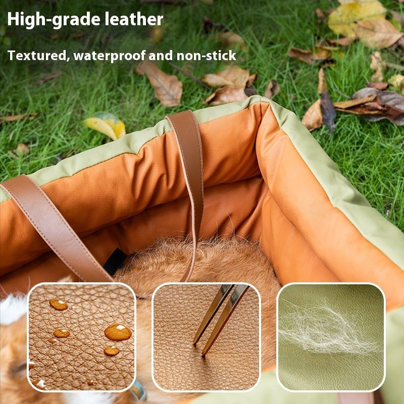 Portable car kennel anti dirty removable and washable pet safety chair