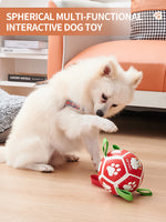 Load image into Gallery viewer, Dog Soccer Balls Toy With Sraps Halloween Christmas Gift For Pets Puppy Birthday Toy Interactive Toys For Tug Of War Water Toys

