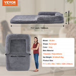 Load image into Gallery viewer, VEVOR Human Dog Bed 72 X48x10in Large Human Size Dog Bed Washable PV Velvet
