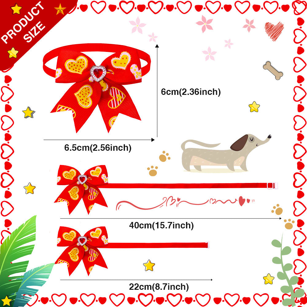 Pet love diamond bow tie bow tie accessories