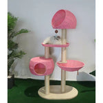 Load image into Gallery viewer, Integrated Multi Layer Solid Wood Cat Tree
